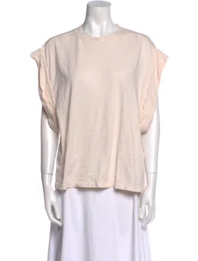 Pre-owned Iro Crew Neck Short Sleeve Top In Neutral