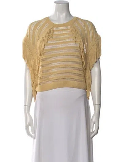 Pre-owned Iro Crew Neck Short Sleeve Top In Neutral