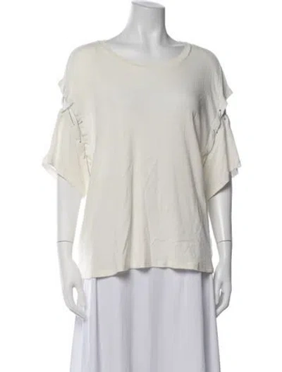 Pre-owned Iro Crew Neck Short Sleeve Top In Neutrals