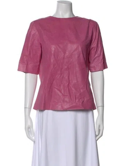 Pre-owned Iro Crew Neck Short Sleeve Top In Pink