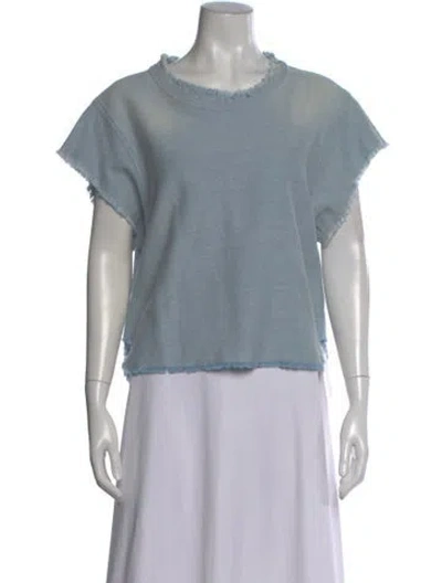 Pre-owned Iro Crew Neck Short Sleeve Top W/ Tags In Blue