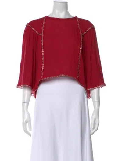 Pre-owned Iro Crew Neck Short Sleeve Top W/ Tags In Red
