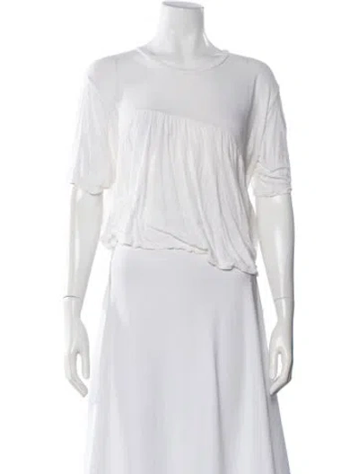Pre-owned Iro Crew Neck Short Sleeve Top In White