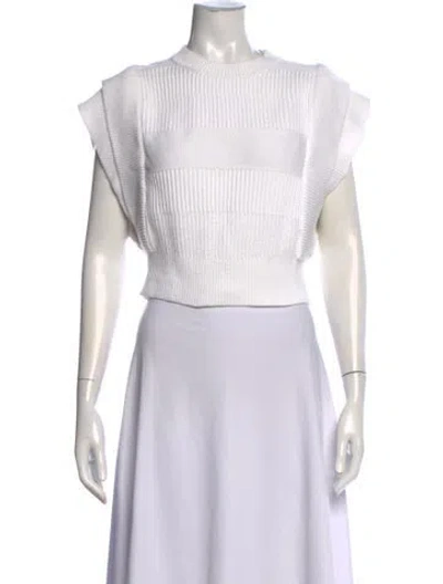 Pre-owned Iro Crew Neck Short Sleeve Top In White