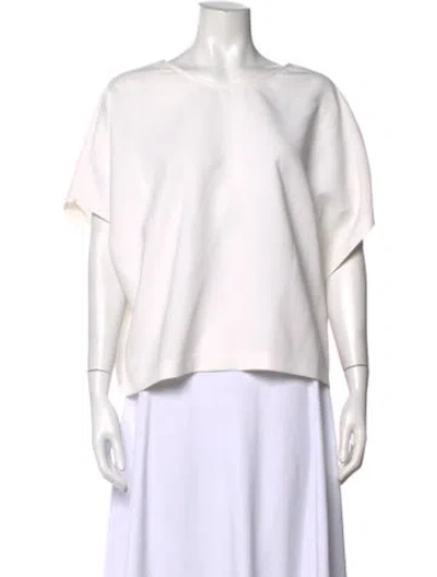 Pre-owned Iro Crew Neck Short Sleeve Top In White
