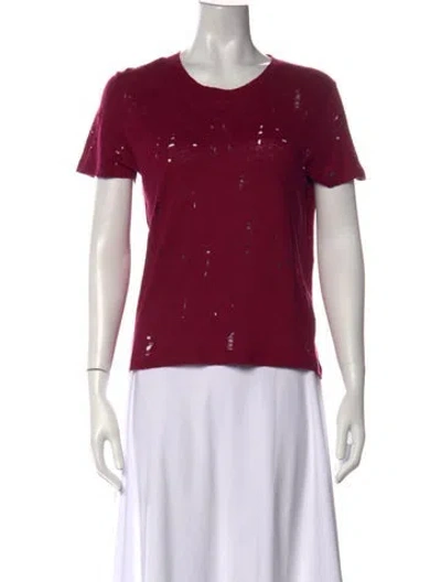 Pre-owned Iro Crew Neck Short Sleeve T-shirt In Burgundy