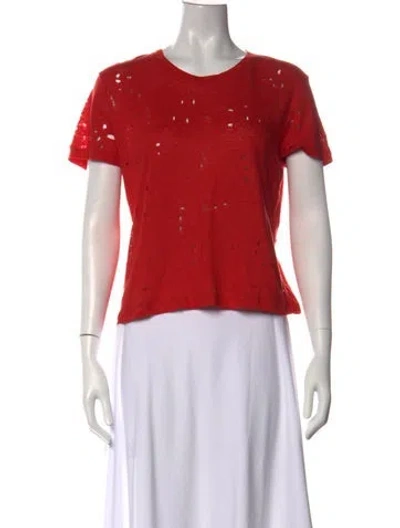 Pre-owned Iro Crew Neck Short Sleeve T-shirt In Red