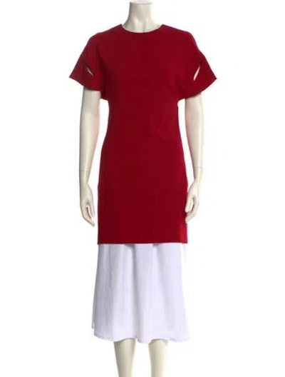Pre-owned Iro Crew Neck Short Sleeve Tunic In Red