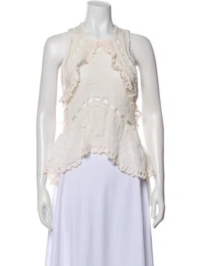 Pre-owned Iro Crew Neck Sleeveless Blouse In Multi