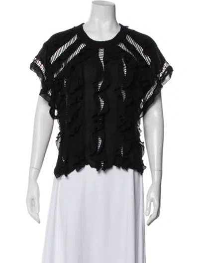 Pre-owned Iro Crew Neck Sleeveless Top In Black