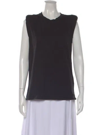 Pre-owned Iro Crew Neck Sleeveless Top In Black