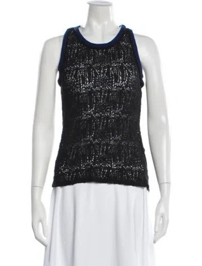 Pre-owned Iro Crew Neck Sleeveless Top In Black