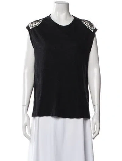Pre-owned Iro Crew Neck Sleeveless Top In Black
