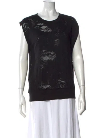 Pre-owned Iro Crew Neck Sleeveless Top In Black