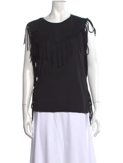 Pre-owned Iro Crew Neck Sleeveless Top In Black