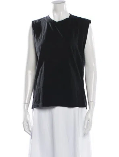 Pre-owned Iro Crew Neck Sleeveless Top In Black
