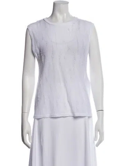 Pre-owned Iro Crew Neck Sleeveless Top W/ Tags In White