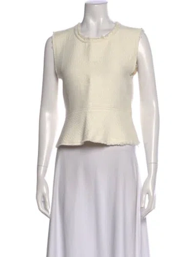 Pre-owned Iro Crew Neck Sleeveless Top In White