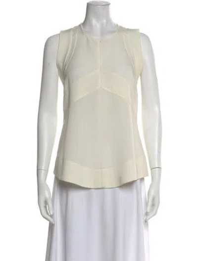Pre-owned Iro Crew Neck Sleeveless Top In White