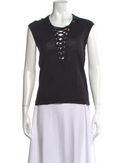 Pre-owned Iro Crew Neck Sleeveless T-shirt In Black