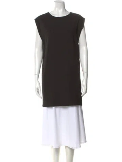 Pre-owned Iro Crew Neck Sleeveless Tunic In Black