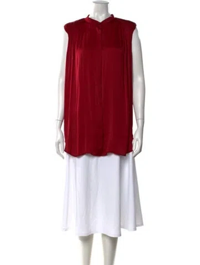 Pre-owned Iro Crew Neck Sleeveless Tunic In Red