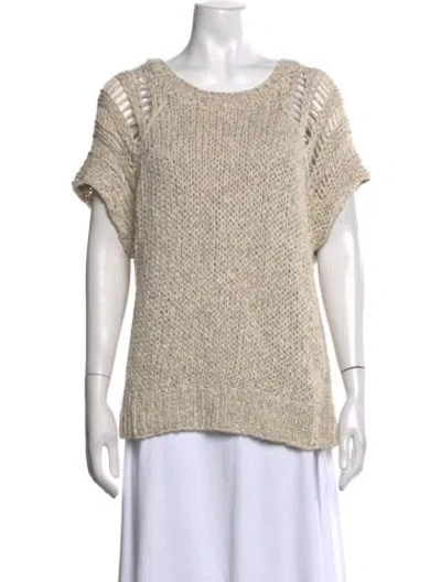 Pre-owned Iro Crew Neck Sweater In White