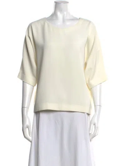 Pre-owned Iro Crew Neck Three-quarter Sleeve Top In Neutral