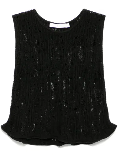 Iro Crochet Top In Black