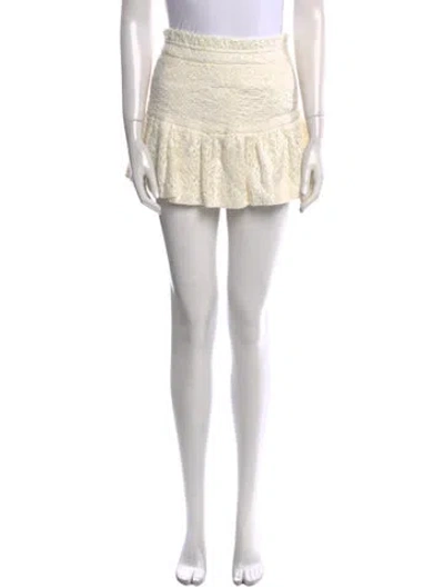 Pre-owned Iro Crochet Trim Mini Skirt In Neutral