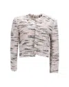 Iro Cropped Jacket In Cream Polyester In White