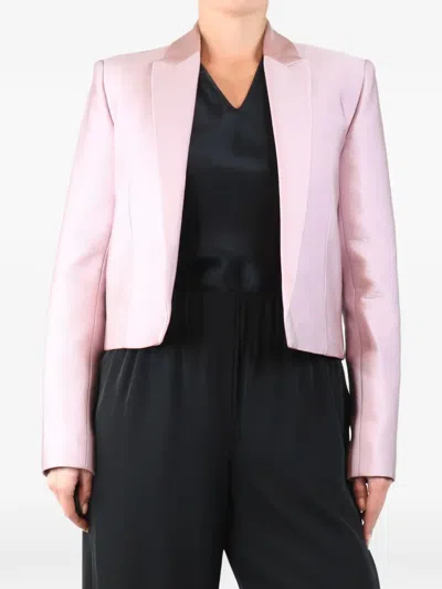 Pre-owned Iro Cropped Open-front Blazer In Pink