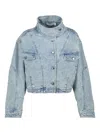 Iro Crystal-embellished Denim Jacket In Blue