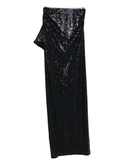 Iro Cubagua Sequin-embellished Asymmetric Skirt In Black