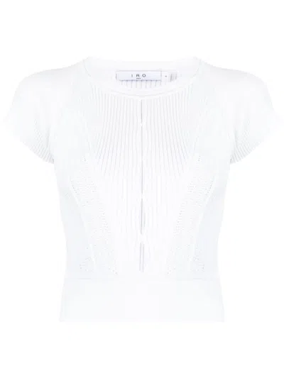 Iro Hamys Cotton And Cashmere-blend Jersey T-shirt In Off-white