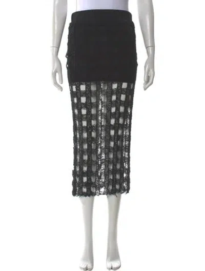 Pre-owned Iro Cutout Accent Midi Length Skirt In Gray