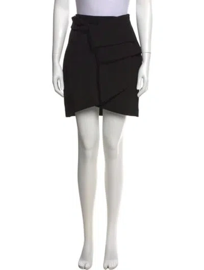 Pre-owned Iro Cutout Accent Mini Skirt In Black