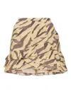 Iro Dauna Tiger-print Ruffled Mini Skirt In Multi