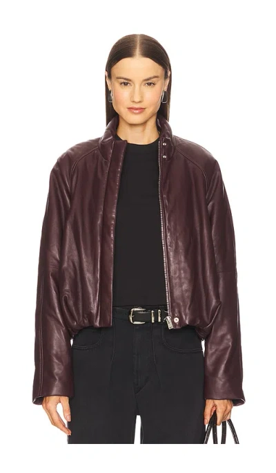 Iro Delta Jacket In Burgundy