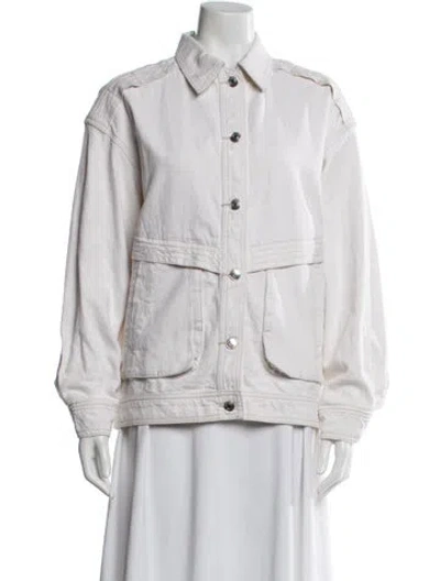 Pre-owned Iro Denim Jacket In White