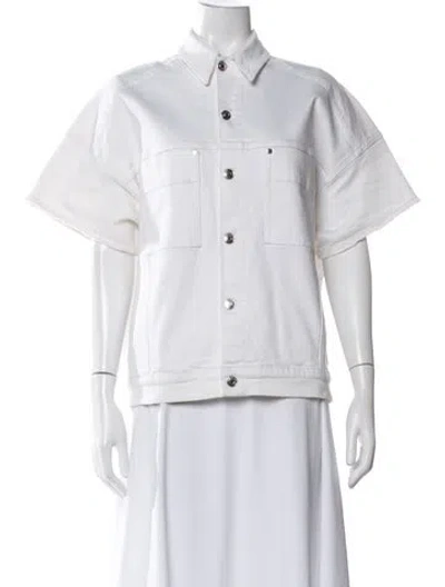 Pre-owned Iro Denim Jacket In White