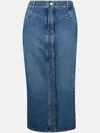 Iro Denim Midi Skirt In Blue