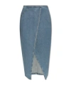 Iro Asymmetric Denim Skirt In Blue