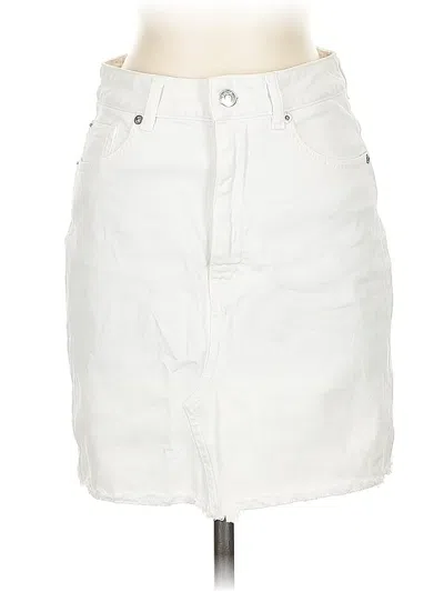 Pre-owned Iro Denim Skirt In White