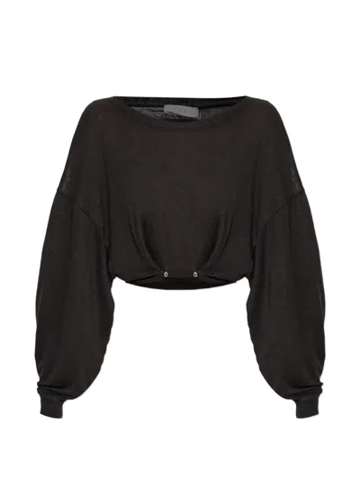 Iro Destinee Off-shoulder Top In Brown