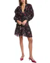 Iro Diplo Silk-blend Mini Dress In Black