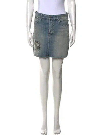 Pre-owned Iro Distressed Accents Mini Skirt In Black