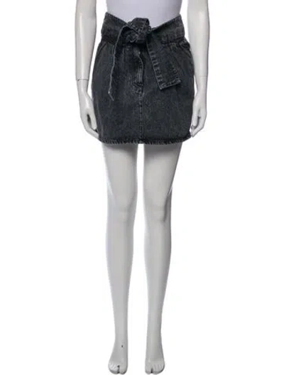 Pre-owned Iro Distressed Accents Mini Skirt In Gray