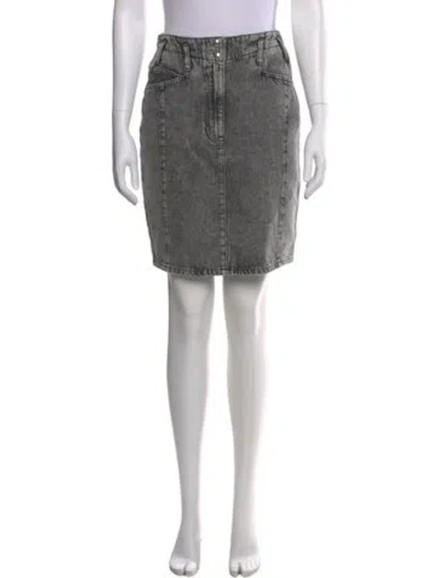 Pre-owned Iro Distressed Accents Mini Skirt In Gray