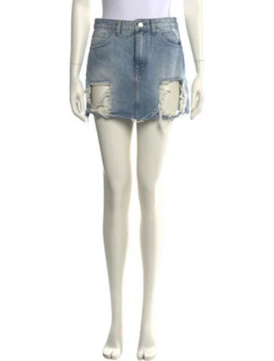 Pre-owned Iro Distressed Accents Mini Skirt In Multi